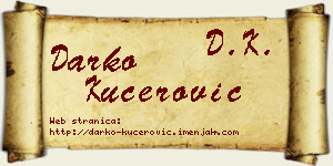 Darko Kućerović vizit kartica